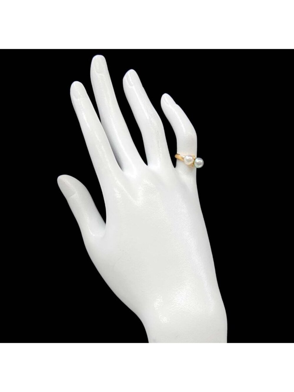 Celine Ring Akoya Pearl mm Diamond 18k YG Yellow Gold - Picture 8 of 9